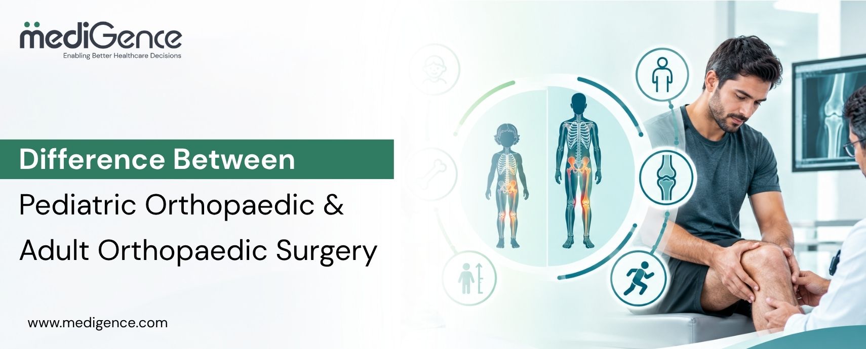Como a cirurgia ortopédica pediátrica difere da cirurgia ortopédica para adultos